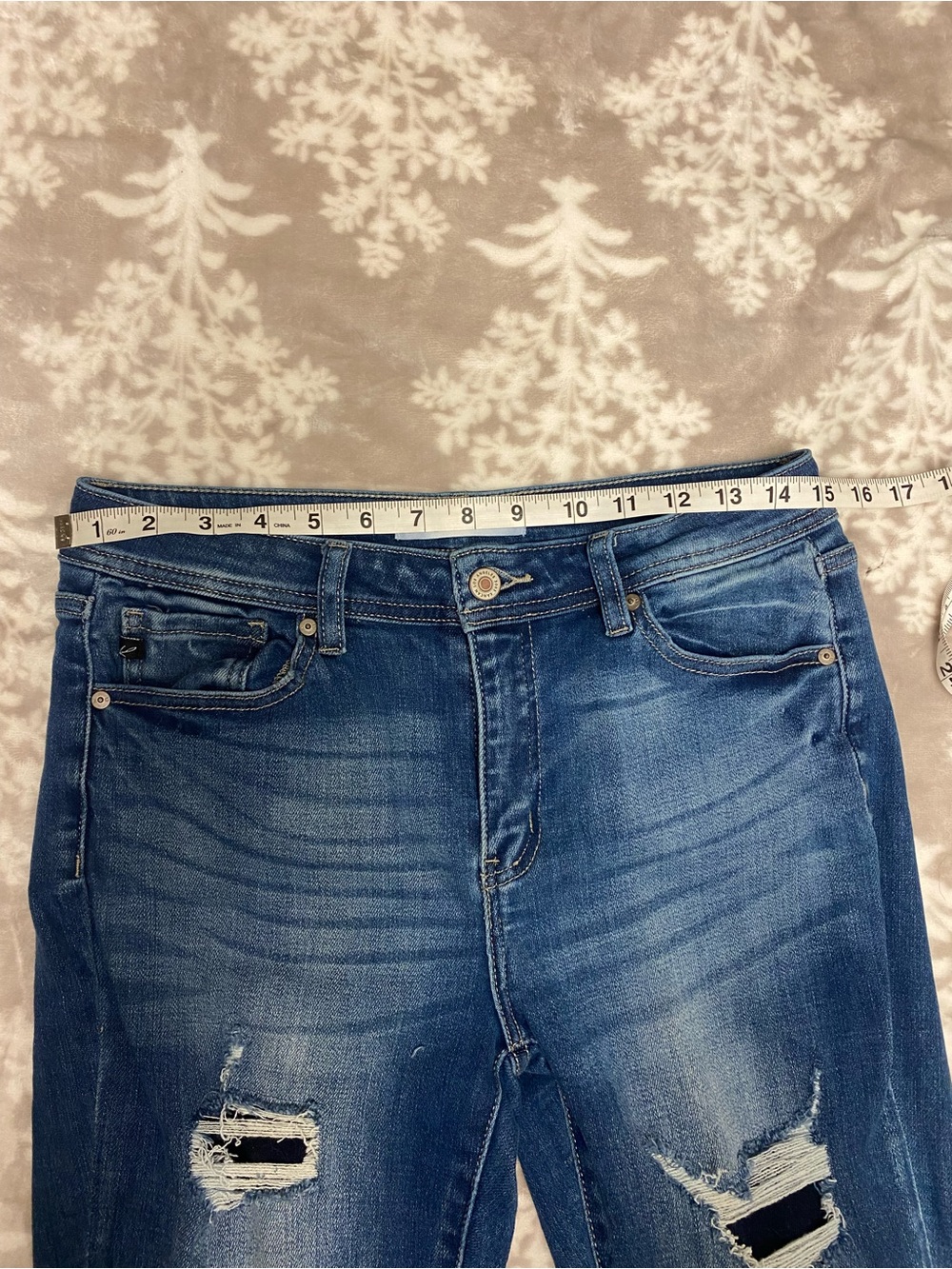 KanCan Mid Rise Ripped Flare Jeans - Picture 8 of 10